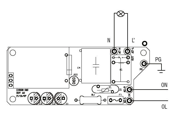 Capteur On Off 220-240VAC sans boîtier pour installation intégrée