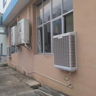 Tampon de refroidissement de grande taille Chine Refroidisseurs d'air par évaporation Refroidisseur d'air monté au mur Usine