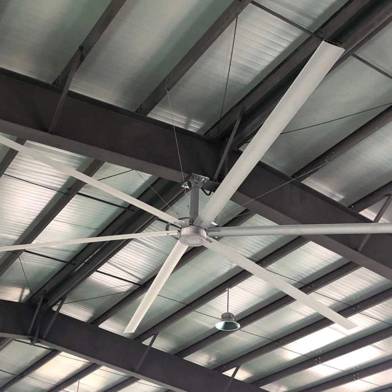 Ventilateur industriel HVLS à faible vitesse et grand volume avec ventilateur de plafond Aerometal Large Blades BLDC