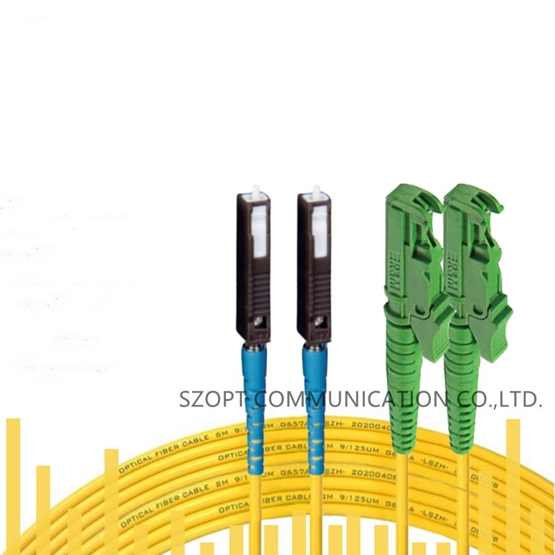 Cordons de brassage fibre optique MU E2000 Simplex Duplex Monomode Multimode