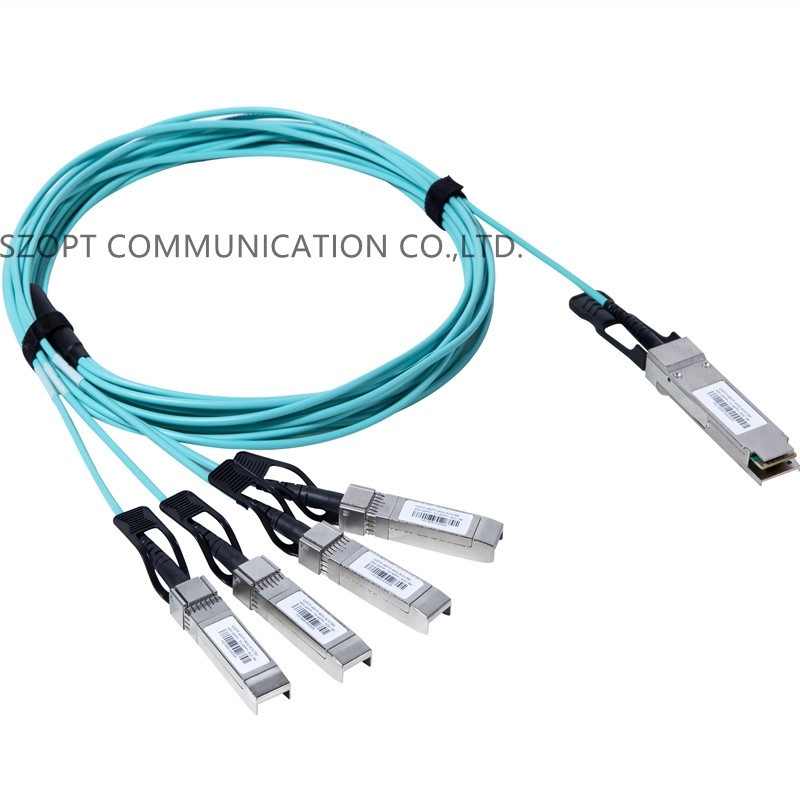 40G QSFP+ à 4x QSFP 100G QSFP28 à 4x QSFP28+ Câble optique actif AOC QSFP+ Câble de dérivation