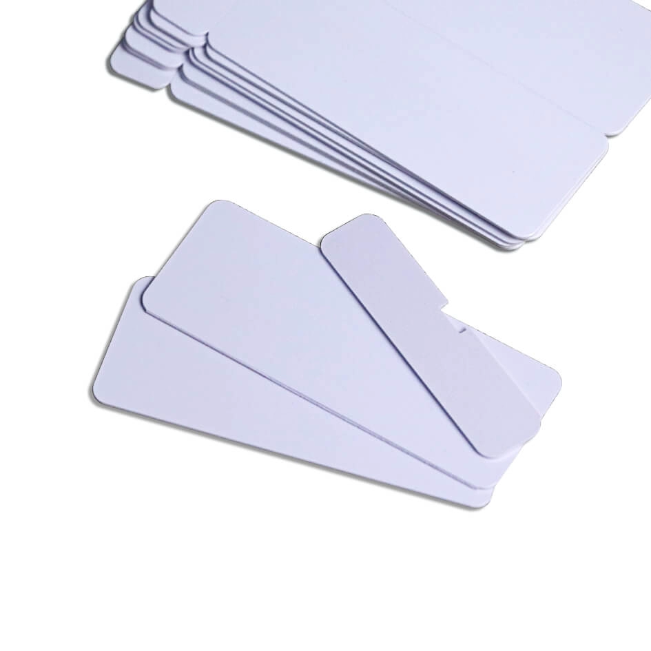 CR80 30 Mil 2-Up Key Tag PVC Cartes vierges blanches
