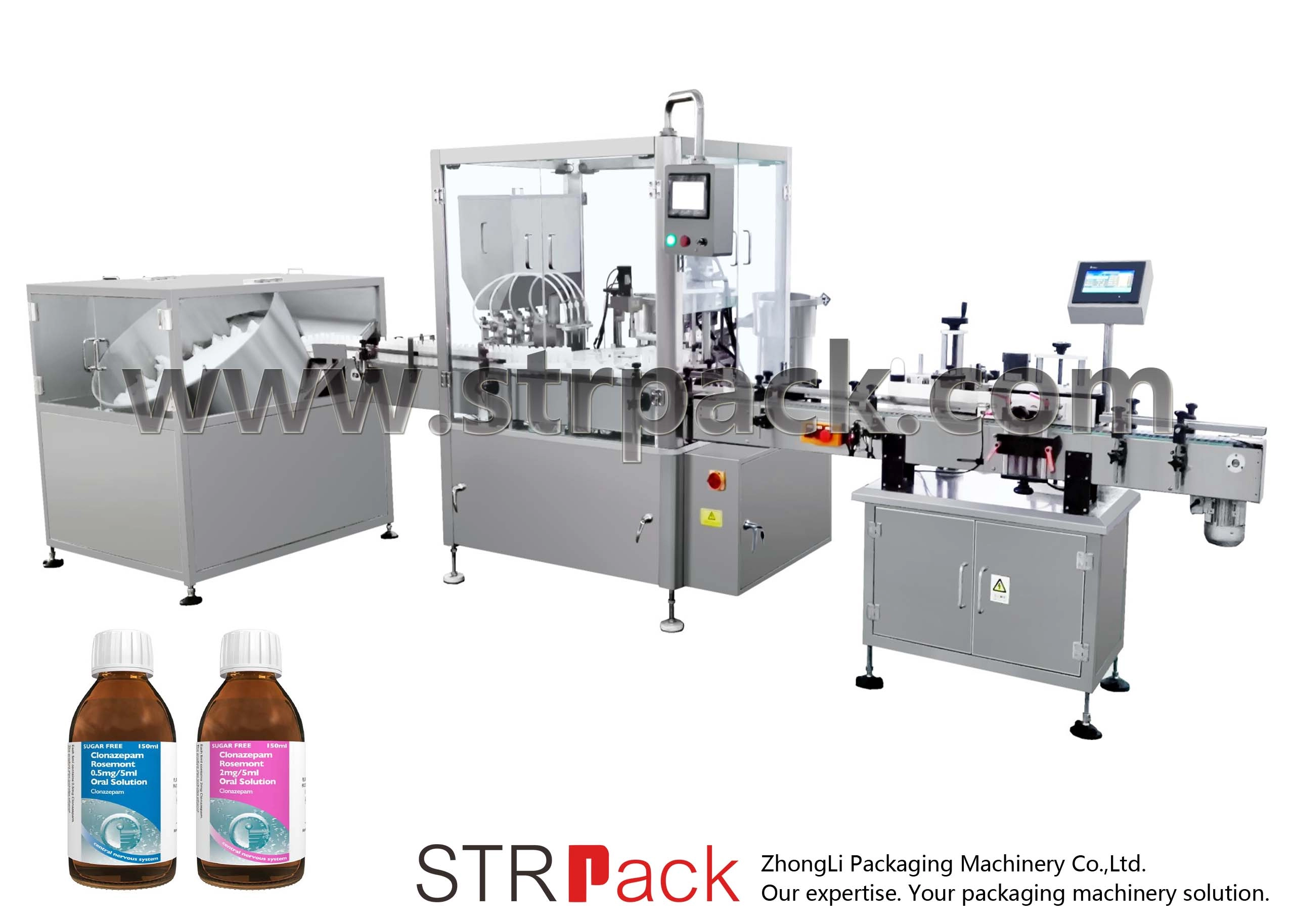 Machine de remplissage et de capsulage automatique de sirop liquide oral