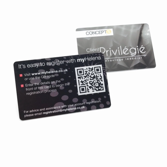 Carte en plastique imprimée par CMYK avec l'impression thermique de code QR pour la gestion des membres