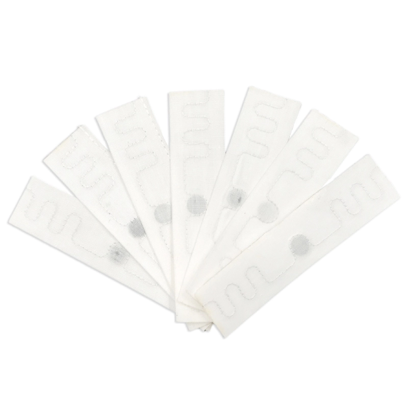 Étiquette de linge RFID UHF Monza R6 lavable en tissu imperméable à haute température