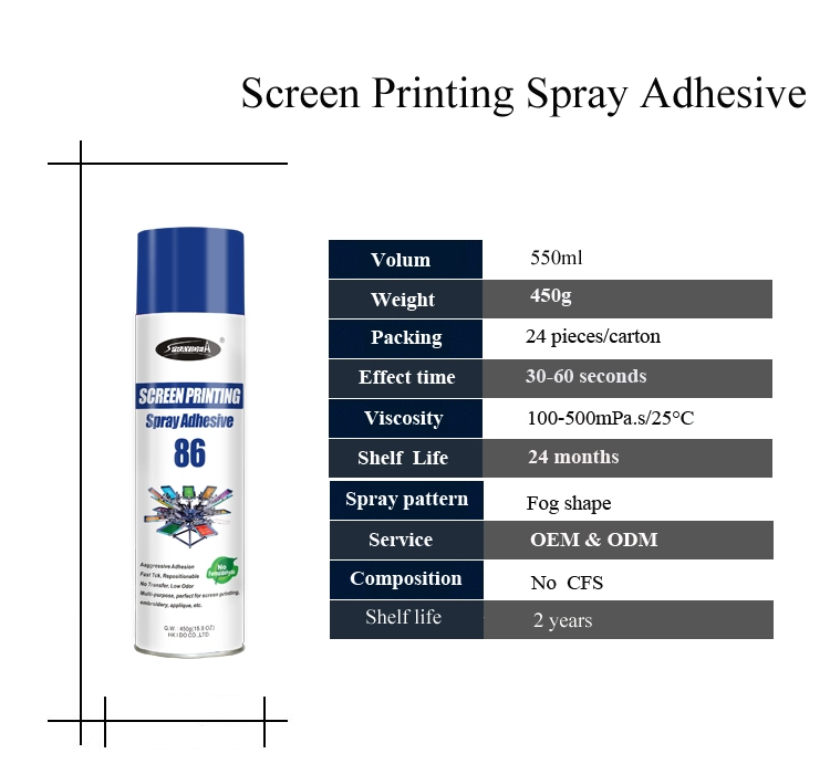 Colle en aérosol Sprayidea 86 pour l'impression textile