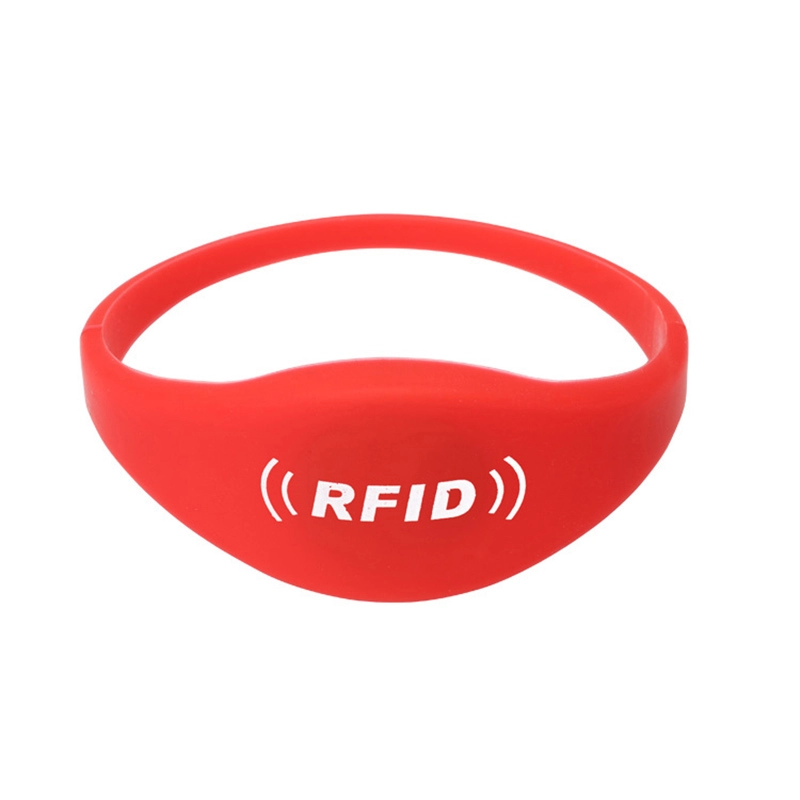 13.56Mhz RFID I-CODE SLI Bracelets en silicone rouge