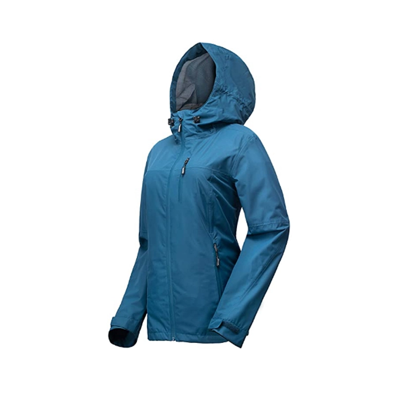 Veste de pluie pliable pour femme légère imperméable coupe-vent imperméable avec capuche pour voyage, randonnée, cyclisme
