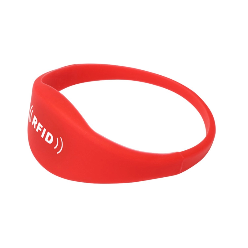 13.56Mhz RFID I-CODE SLI Bracelets en silicone rouge