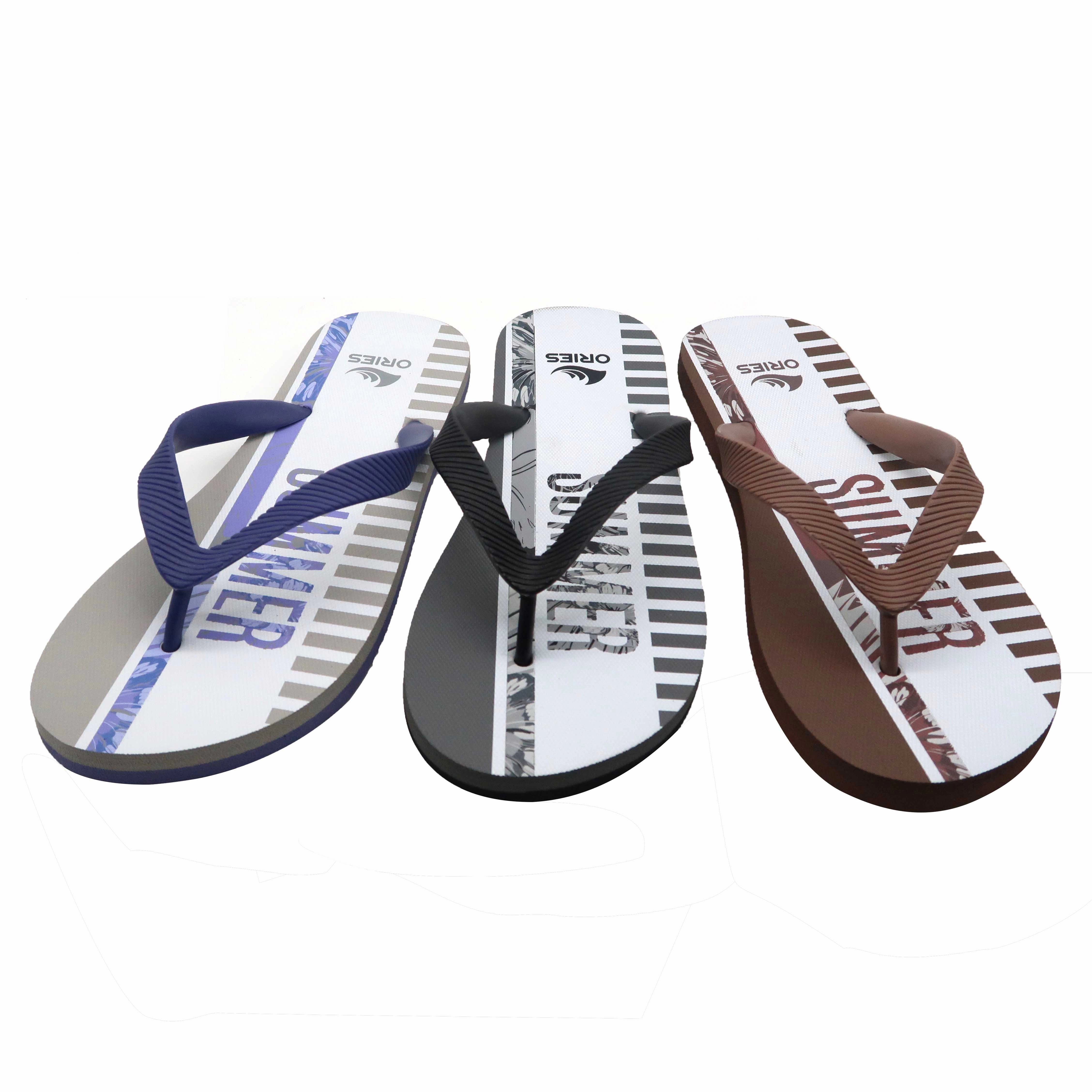 Nouvelle conception populaire discount durable couleur pourpre solide mens pas cher grande taille sandale flipflop en caoutchouc de plage avec logo