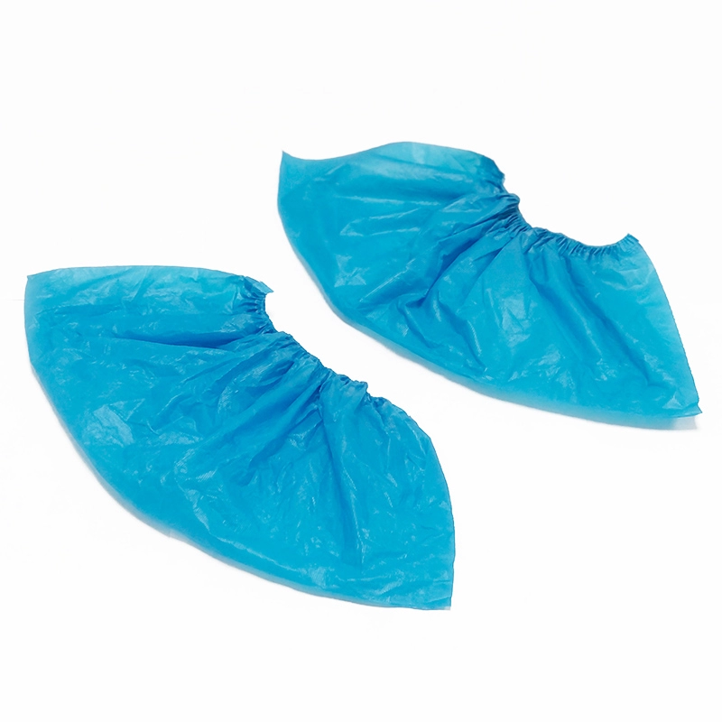 Aspire Lot de 100 couvre-bottes jetables CPE et couvre-chaussures résistants à l'eau et antidérapants pour l'intérieur et l'extérieur