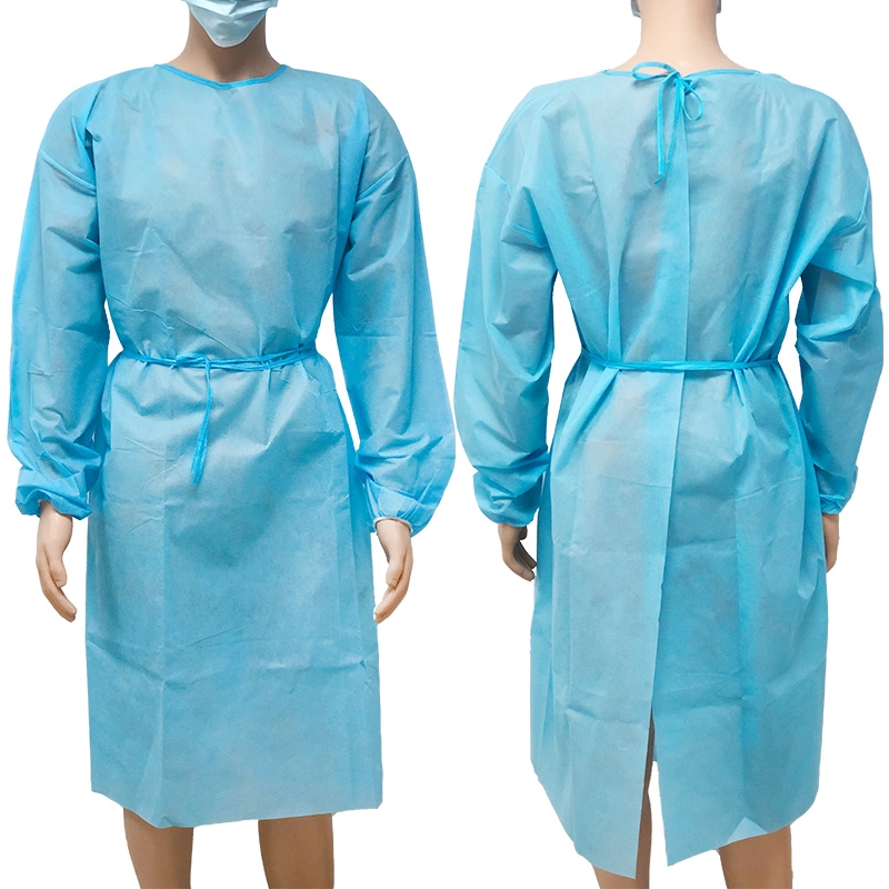 vêtements médicaux non tissés ou blouse d'isolation PP PE SMS