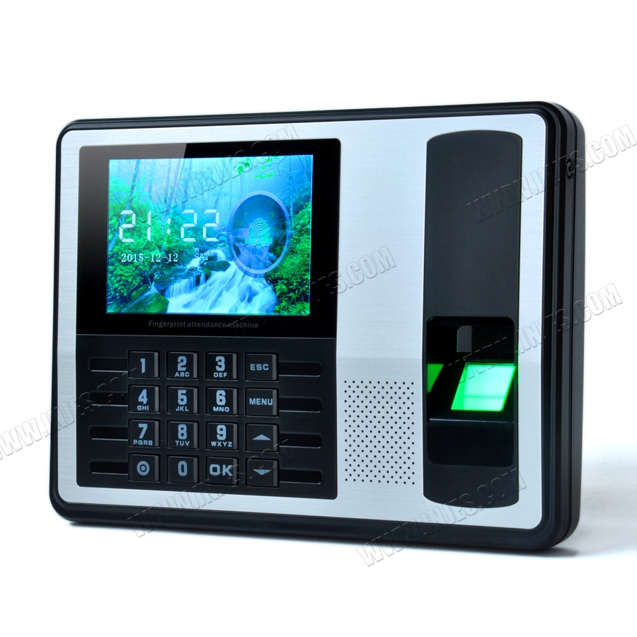 Système de présence biométrique avec grand écran LCD couleur réseau RJ45