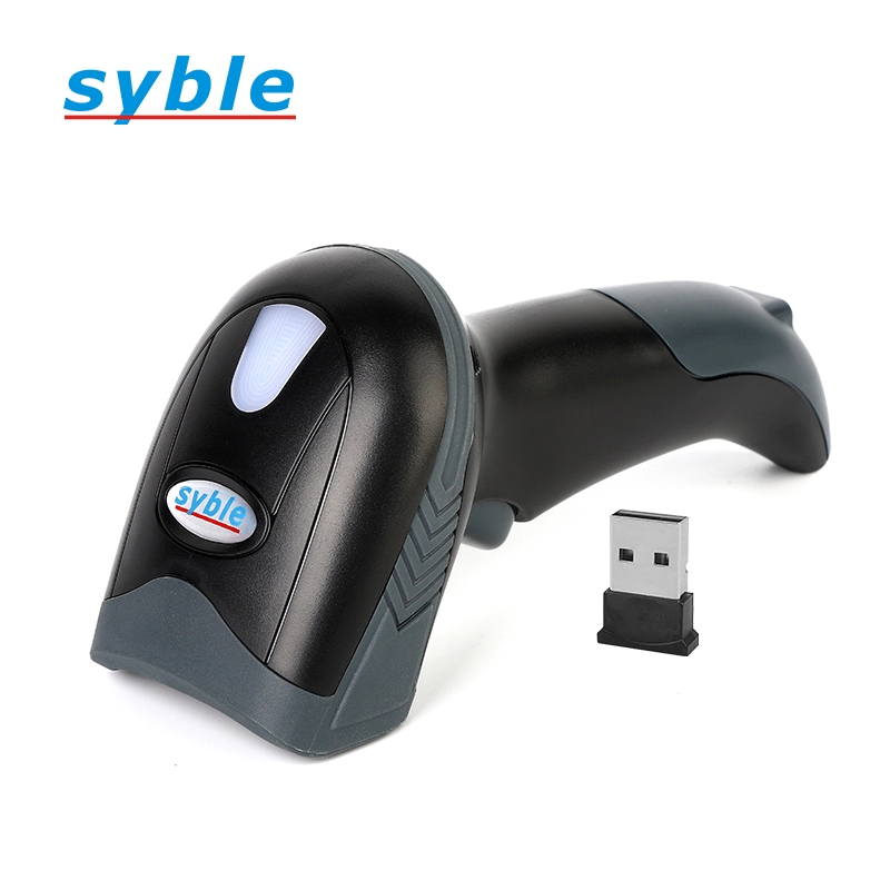 Scanner portatif de lecteur de codes à barres sans fil 1D Syble bon marché avec récepteur USB