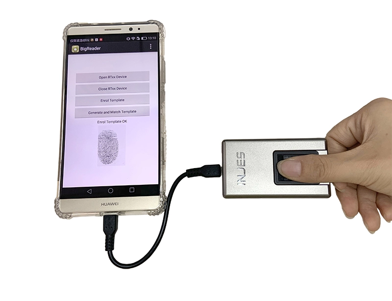 Système de scanner d'empreintes digitales USB FAP20 avec code Linux PHP APK pour application bureautique