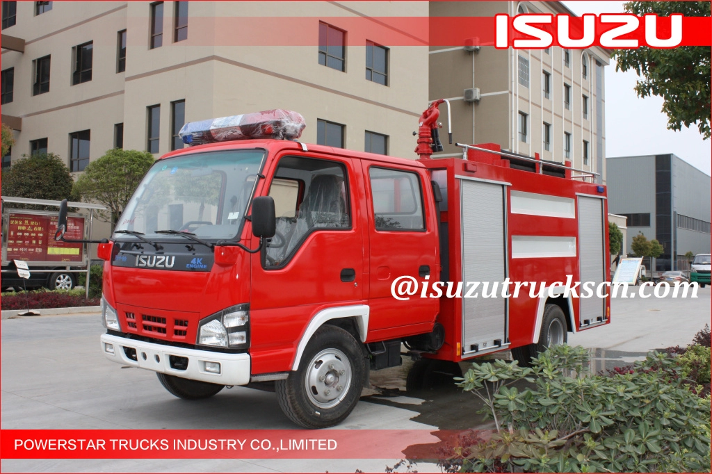 Nigeria fournisseur de qualité 2000L ISUZU Water Fire Trucks Water Mist