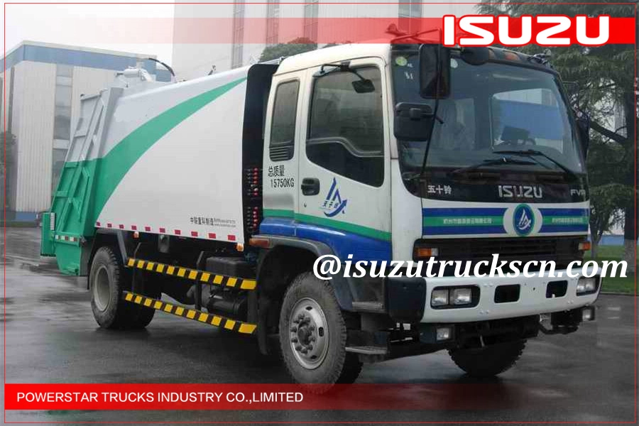 14Cbm Angola 4x2 japonais Isuzu fvr compacteur de déchets de camion à ordures