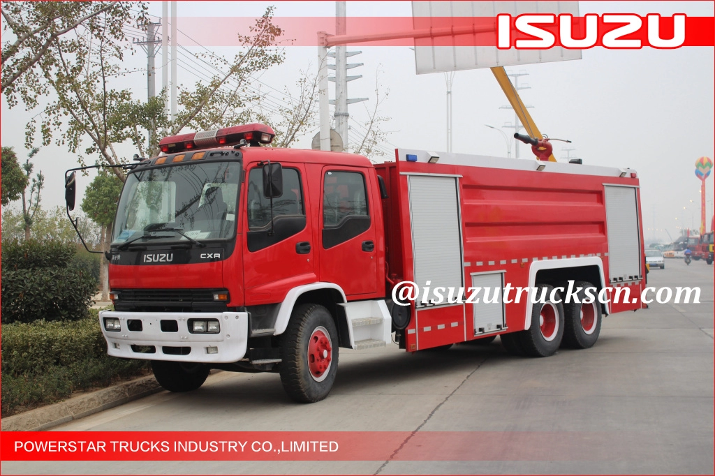Camion de pompiers de type eau de la grande capacité 15000L d'ISUZU 6x4 fait sur commande de la Syrie