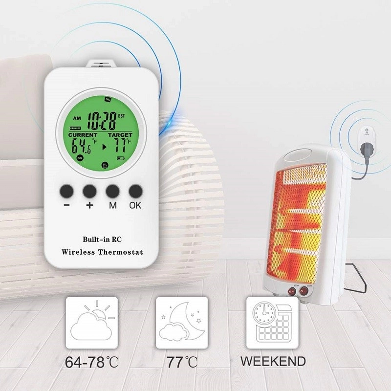 Thermostat de télécommande sans fil numérique 2.4G
