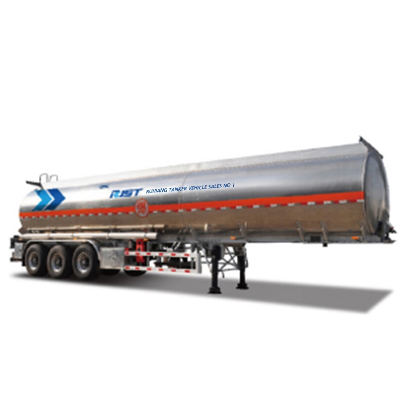 Semi-remorque de réservoir de carburant en alliage d'aluminium - CIMC RJST Liquid truck