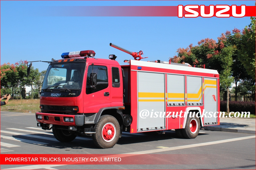 Arménie 5000 litres cabine simple Isuzu véhicule de lutte contre l'incendie camions-citernes de sauvetage incendie