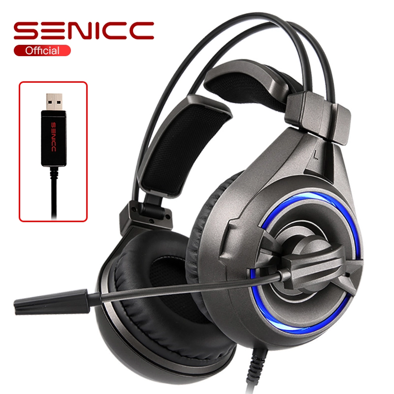Casque SENICC A6 vente en gros casque de jeu vidéo avec son de haute qualité USB