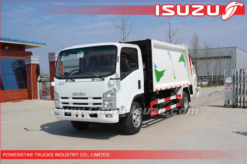 Kenya 8 mètres cubes ELF ISUZU Compacteur de camion à ordures