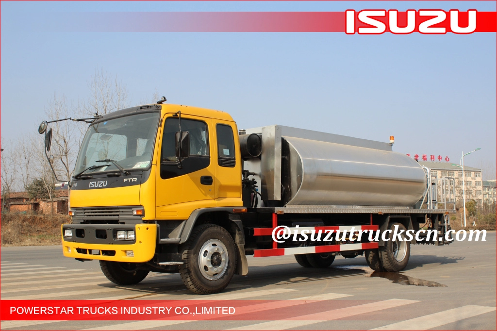 10000L Myanmar japonais ISUZU FTR réservoir de transport de bitume automatique/camion-citerne de transport d'asphalte