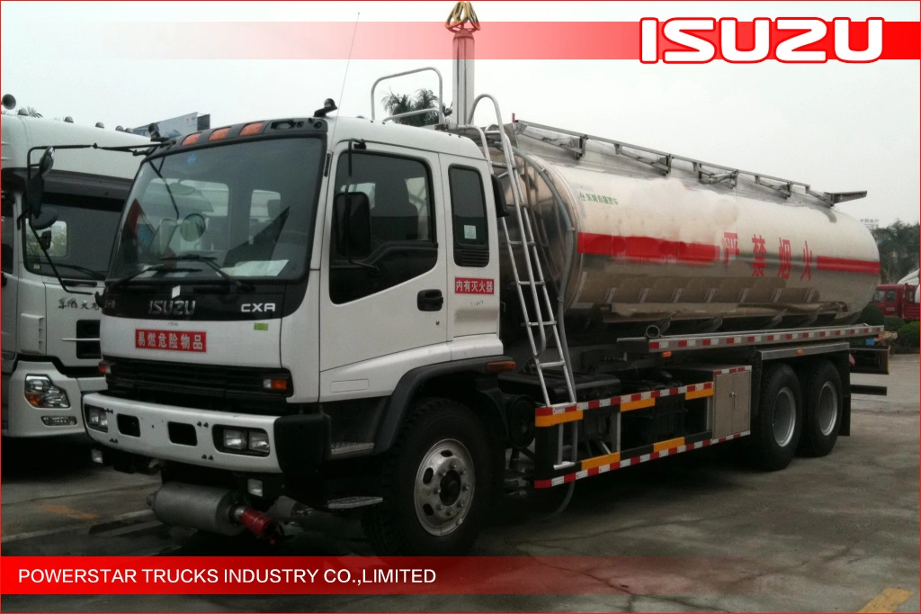 Camion Isuzu de réservoir de mazout en alliage d'aluminium personnalisé 20000L