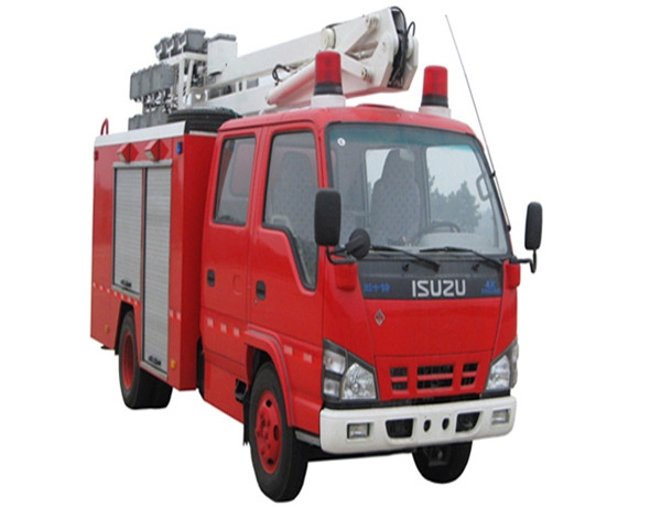 Camion de pompiers d'éclairage Isuzu à double cabine avec système d'éclairage