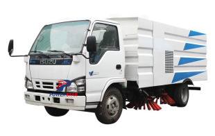 Camion balayeuse de nettoyage de rue de 5 tonnes sur mesure aux Philippines, Isuzu