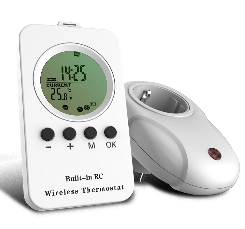 Thermostat enfichable numérique sans fil 2.4G