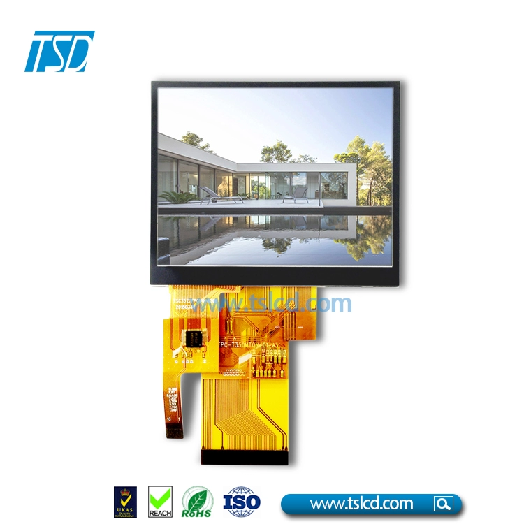 Angle de vision 6H Écran LCD TFT QVGA 3,5 pouces avec interface RVB 54 broches