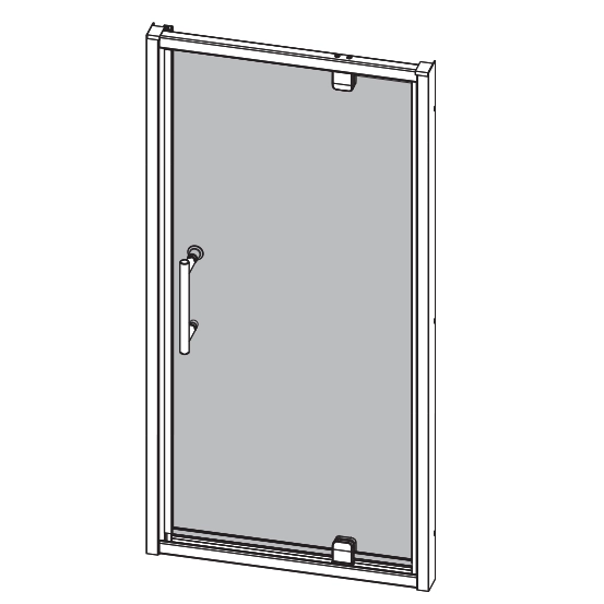 Paroi de douche rotative à charnière pivotante