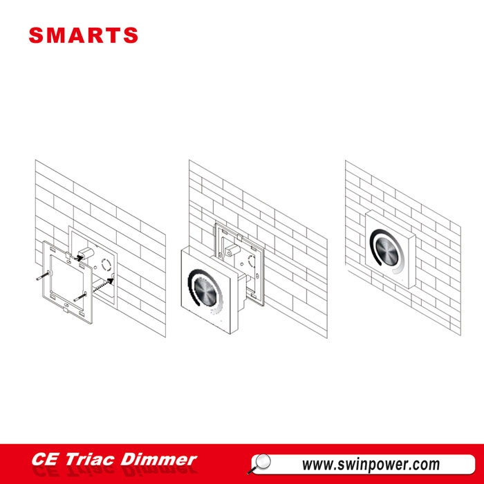 Gradateur de lumière LED standard européen nouvellement conçu gradation de bord de fuite 220VAC.