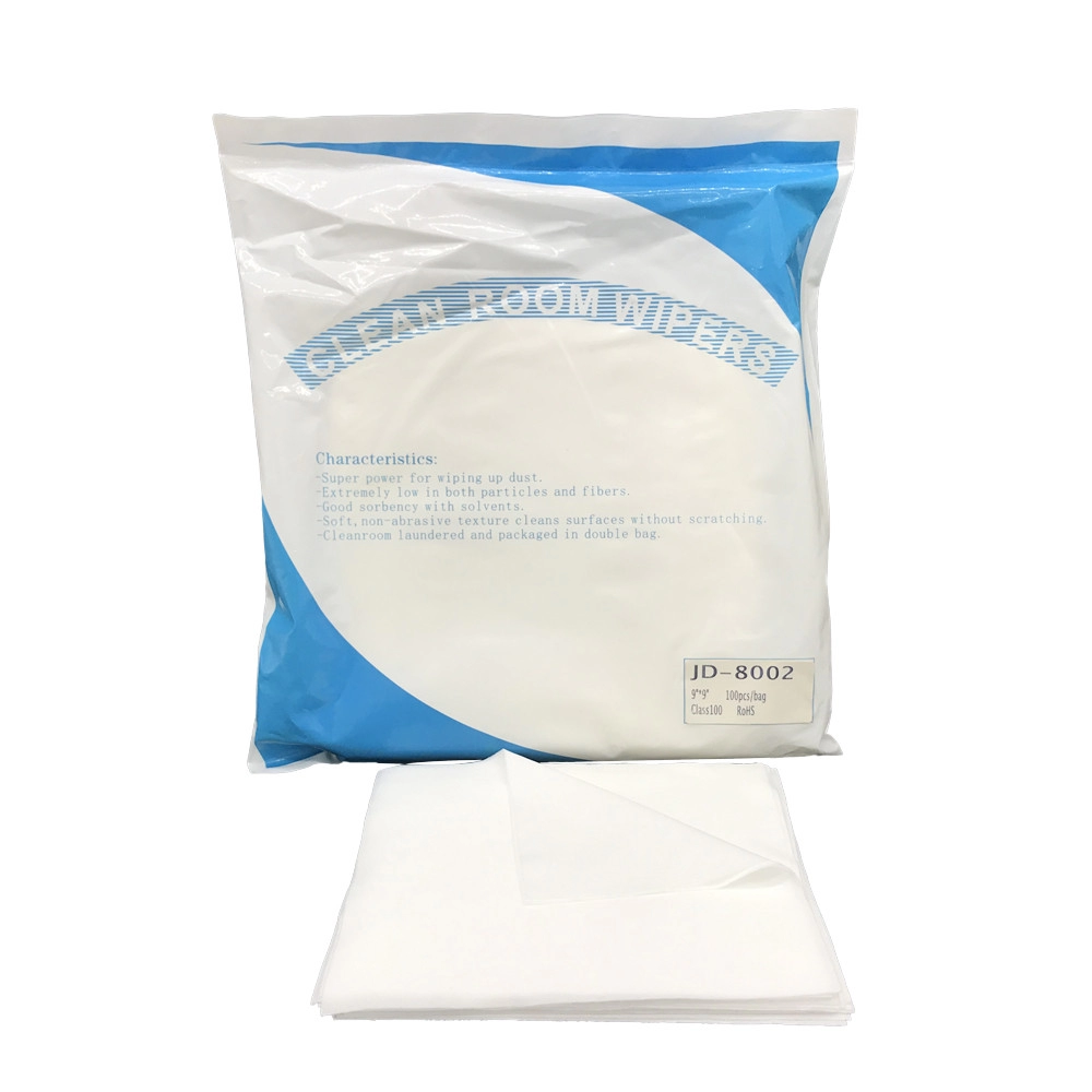 Essuie-glaces de salle blanche 6X6 Essuie-glaces de nettoyage en microfibre de nylon 70% polyester 30%