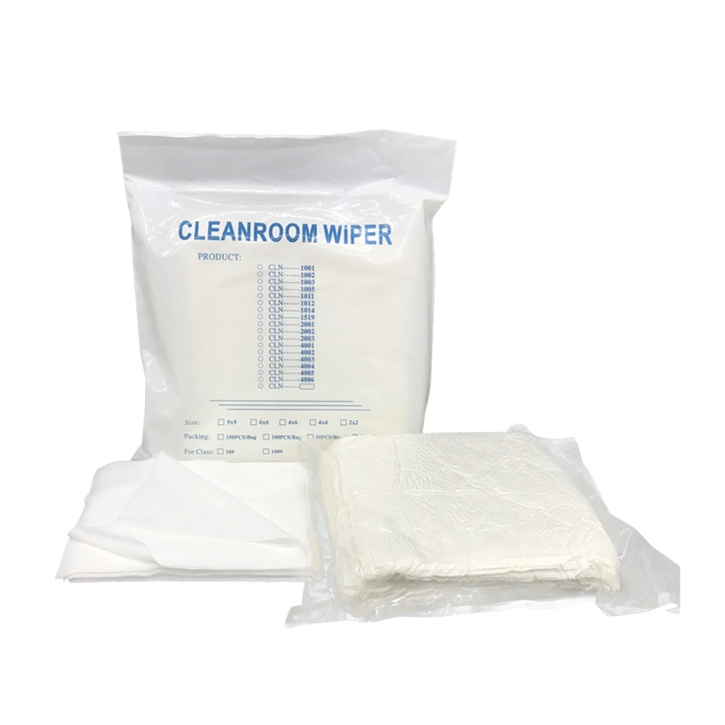 Chiffon de nettoyage industriel Essuie-glace non pelucheux pour salle blanche 100 % polyester Essuie-glaces pour salle de nettoyage