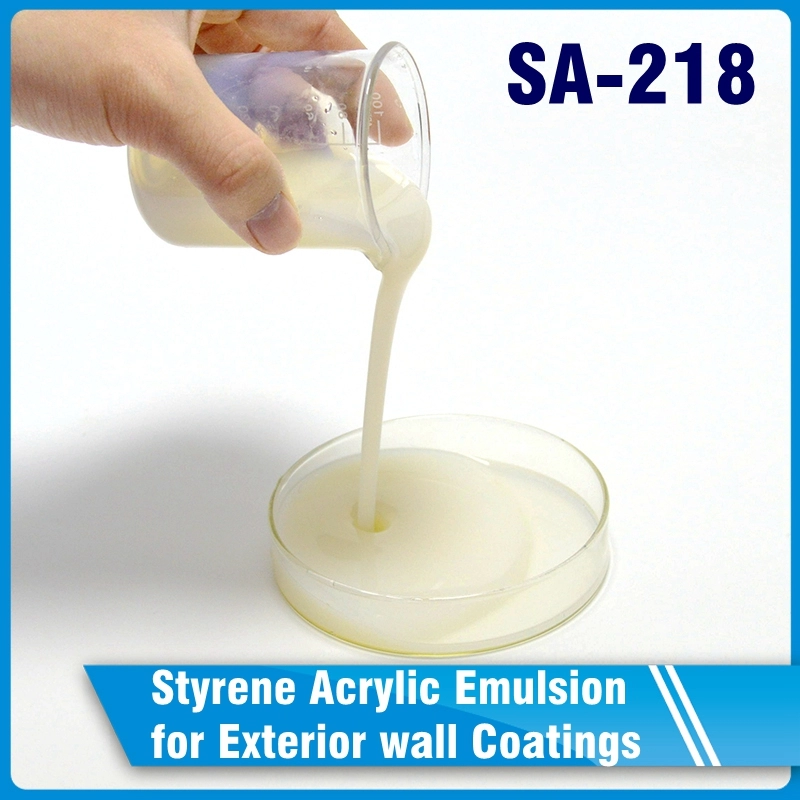 Émulsion acrylique de styrène pour revêtements muraux extérieurs SA-218