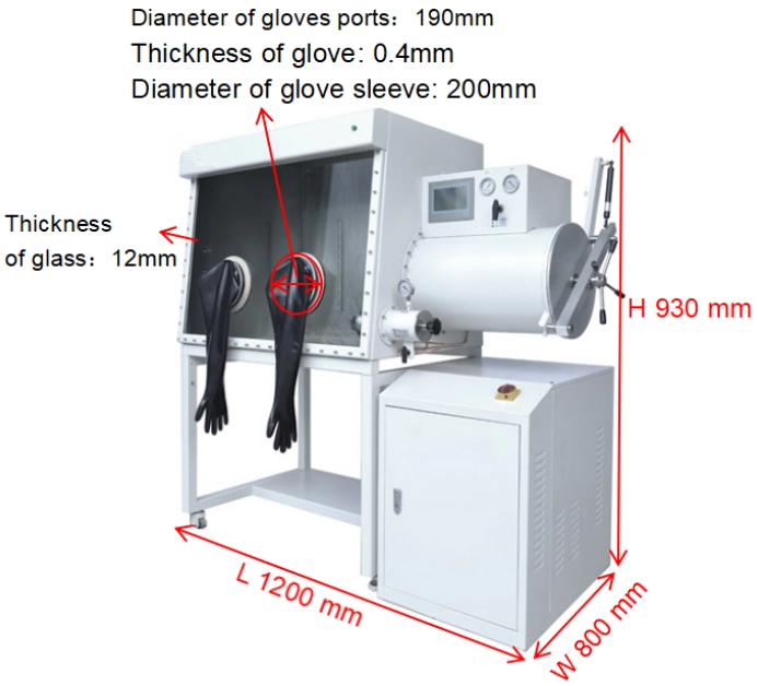 Boîte à gants sous vide de laboratoire de personnalisation avec système de purification