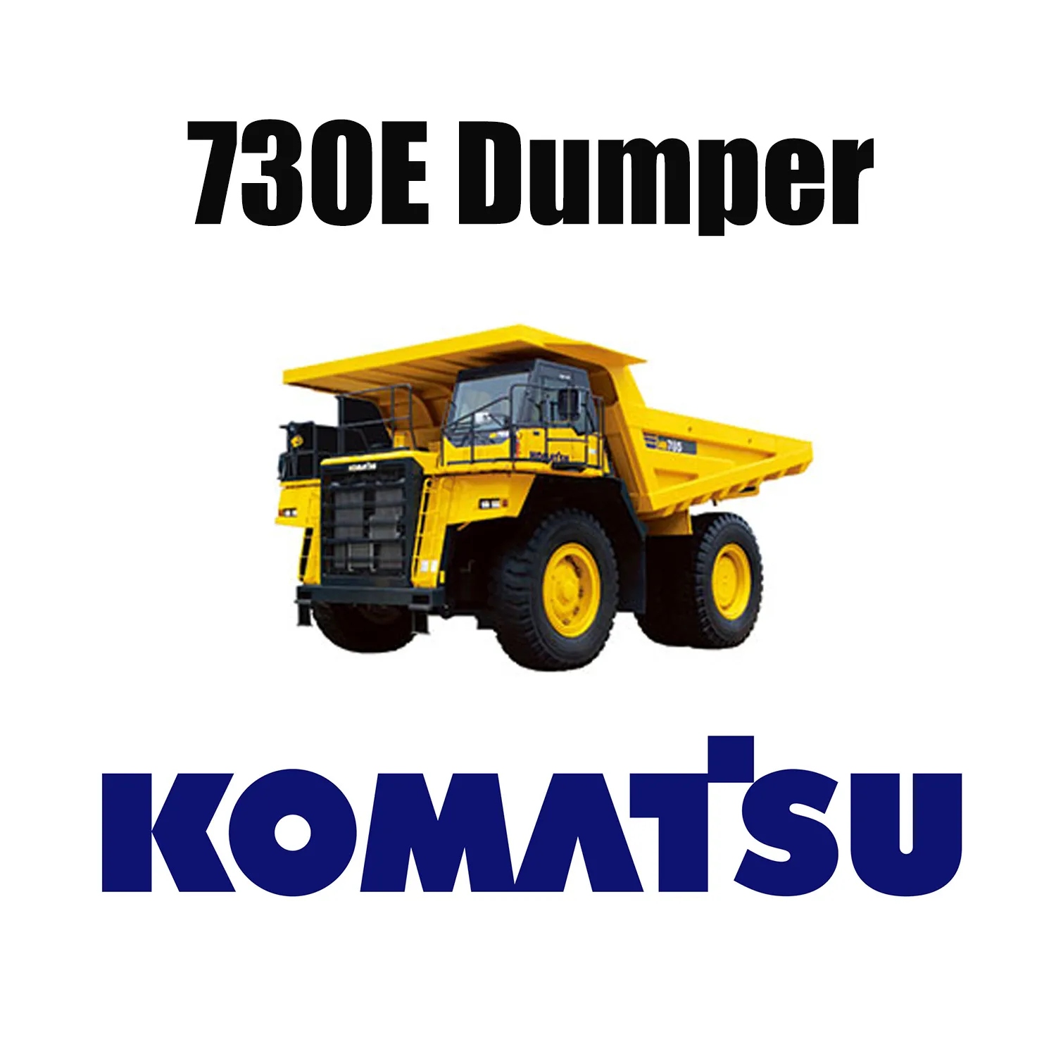 Camions de transport KOMATSU 730E équipés de pneus miniers géants 37.00R57 OTR