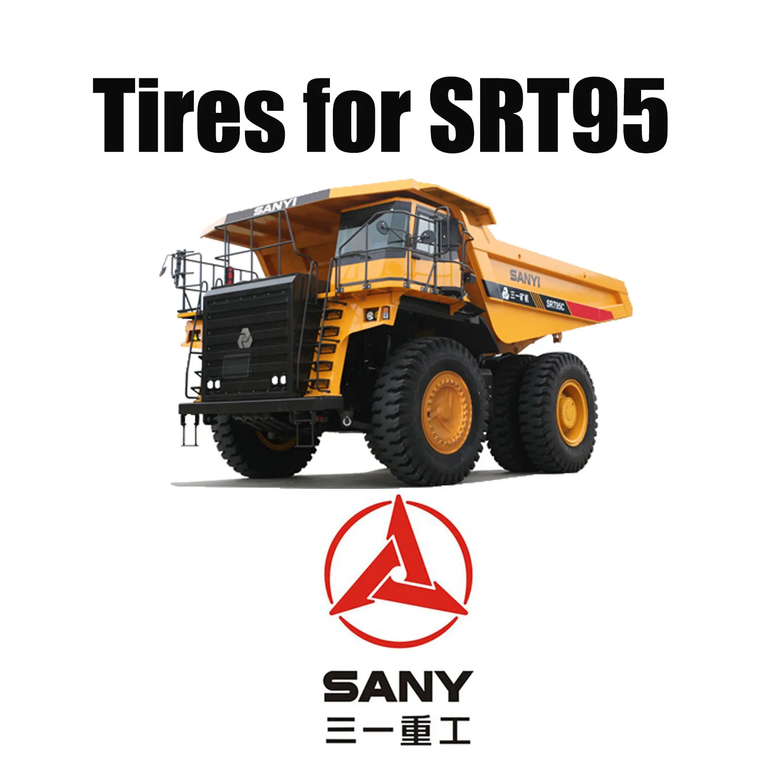 Pneus de terrassement géants de qualité supérieure 27.00R49 pour camions d'exploitation minière à ciel ouvert SANY SRT95