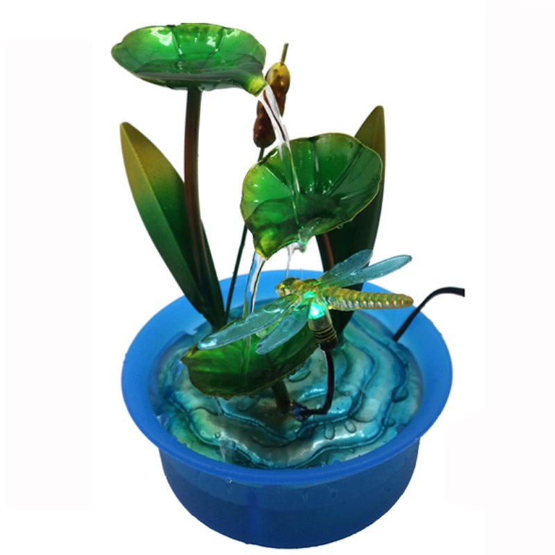 Jardinière avec fontaine de table en feuille de lotus