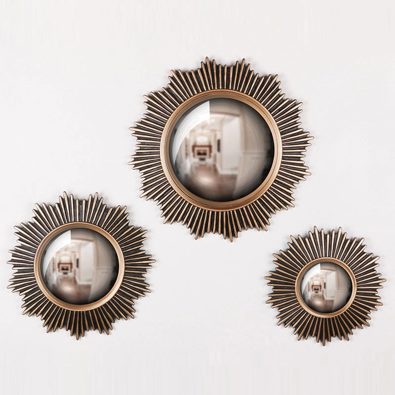 Miroir convexe moderne avec une ligne claire en différentes couleurs