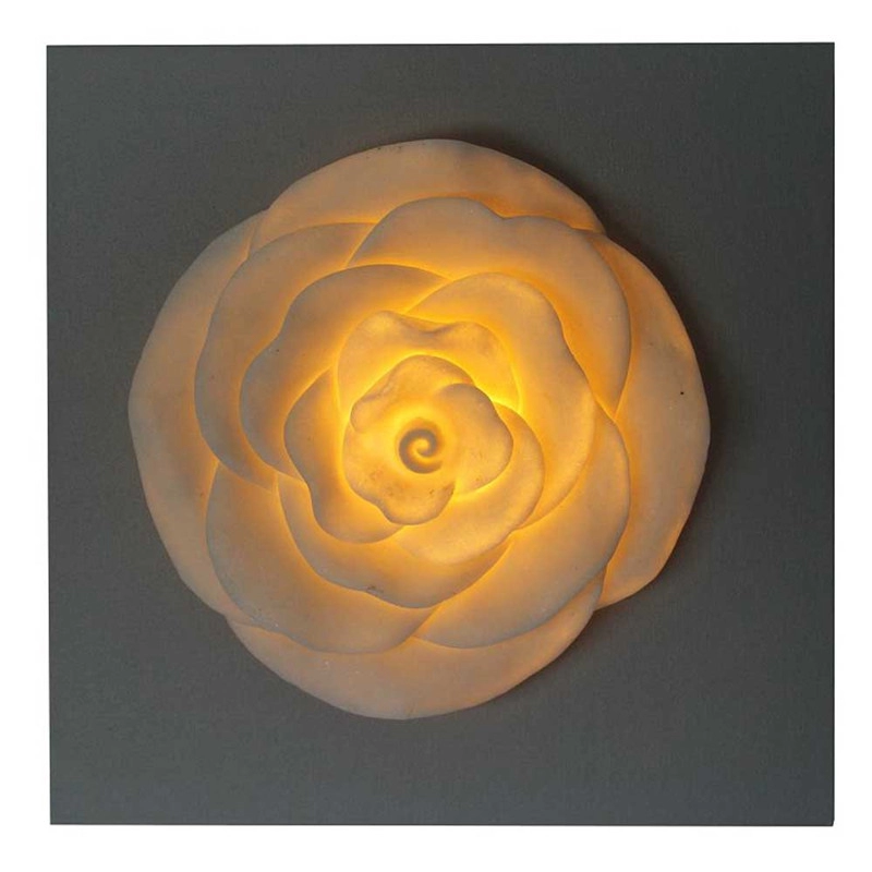 Rose Design décoratif en bois MDF pour l'artisanat avec des lumières LED pour la décoration