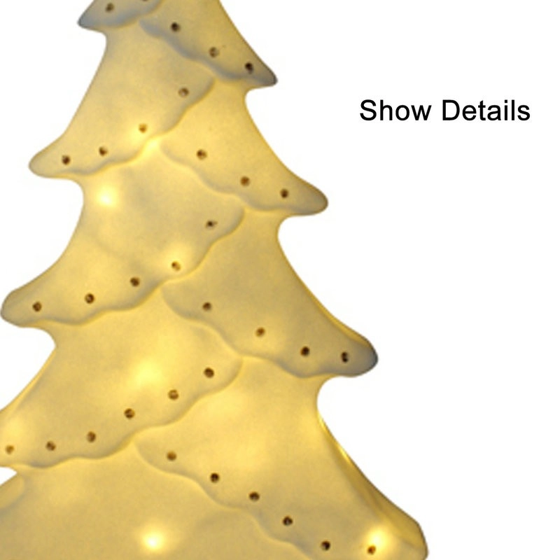 Arbre lumineux LED de Noël blanc à usage extérieur avec des points