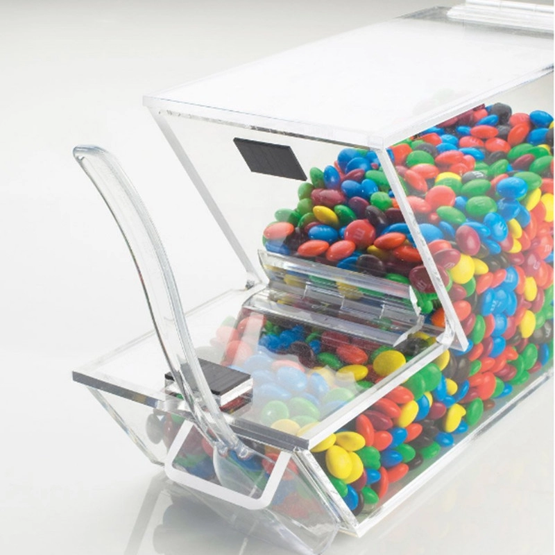 Boîte de rangement des aliments en acrylique personnalisée pour l'affichage des bonbons