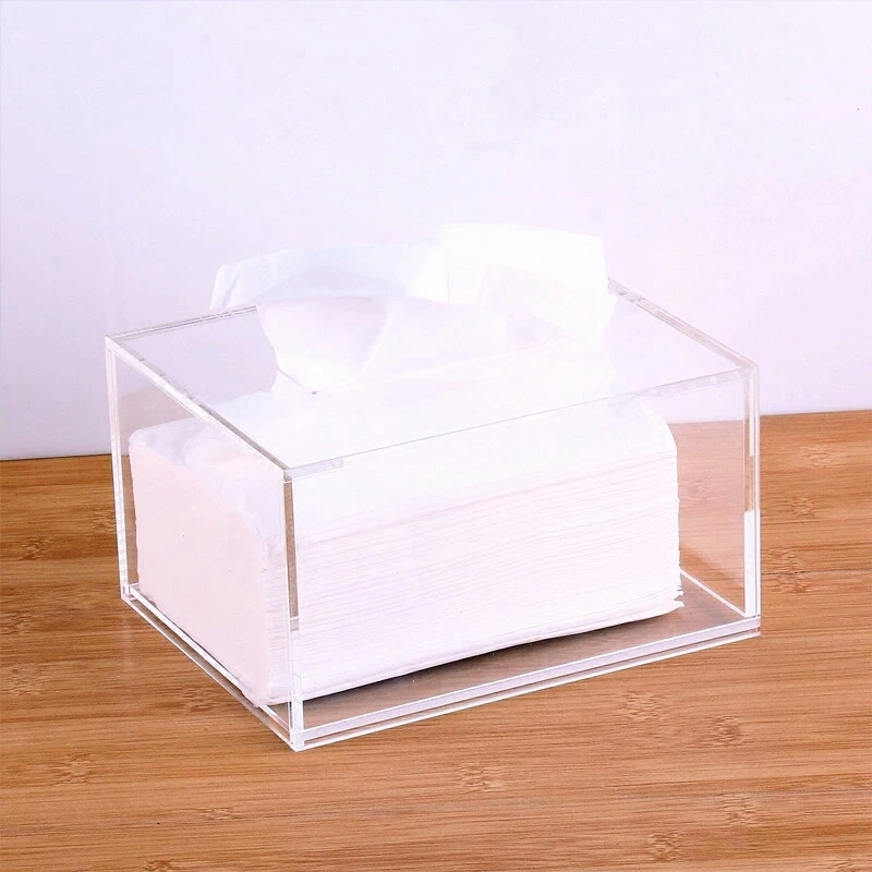 Boîte à mouchoirs en acrylique transparent pour bureau personnalisé