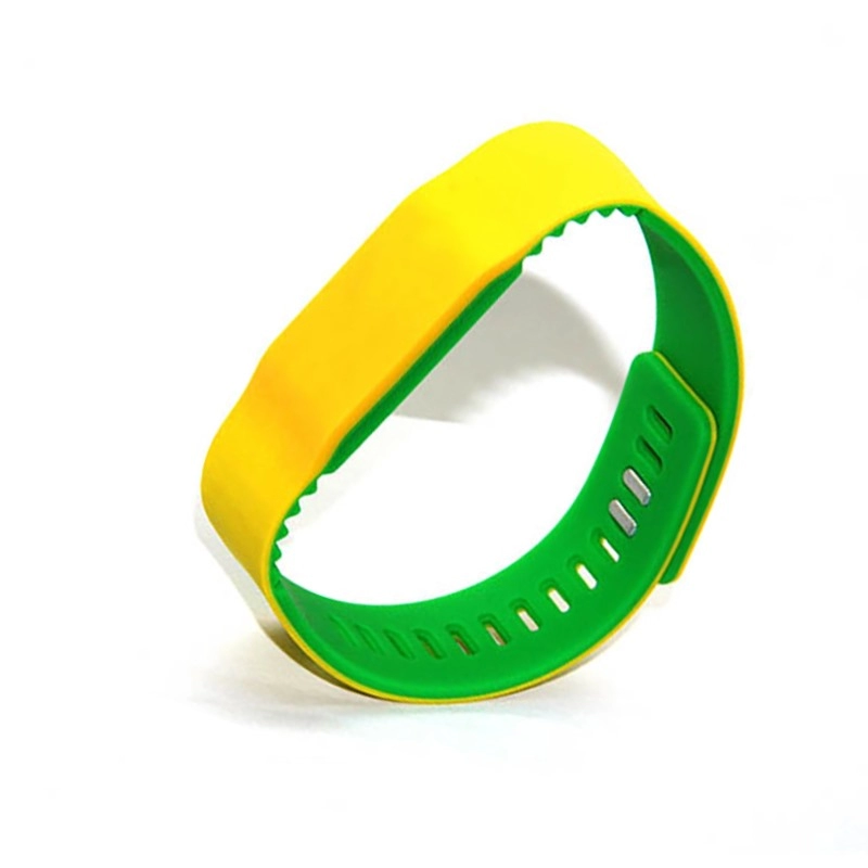 Bracelet en silicone RFID double couleur pour club de fitness