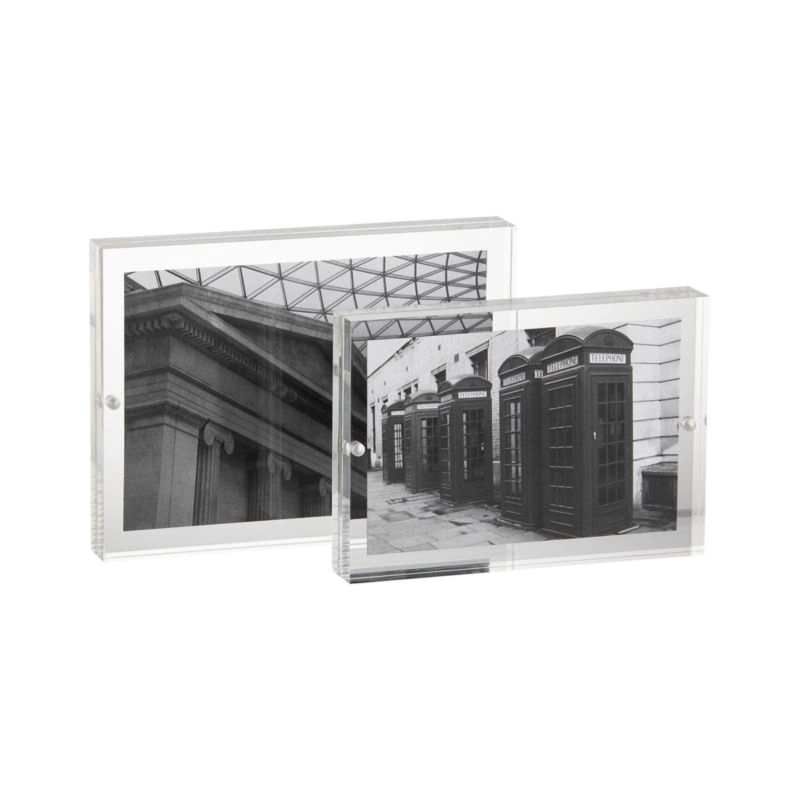 Aimant acrylique transparent Cadre photo à deux côtés