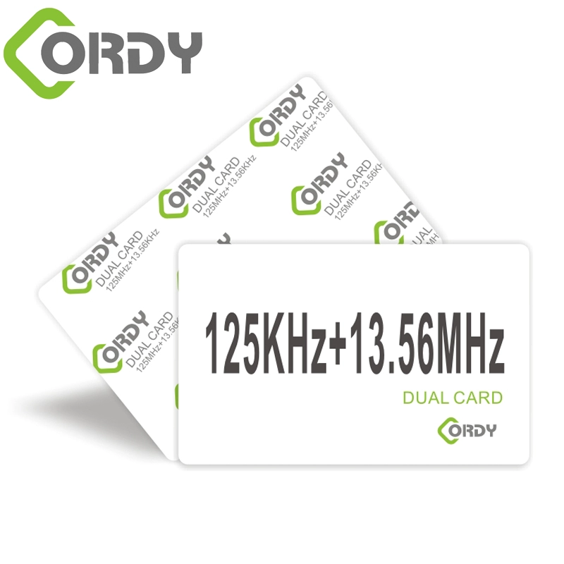 Carte hybride RFID 13.56MHz + carte 125KHz avec 2 chipsets
